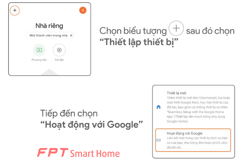 Hướng dẫn liên kết với google home